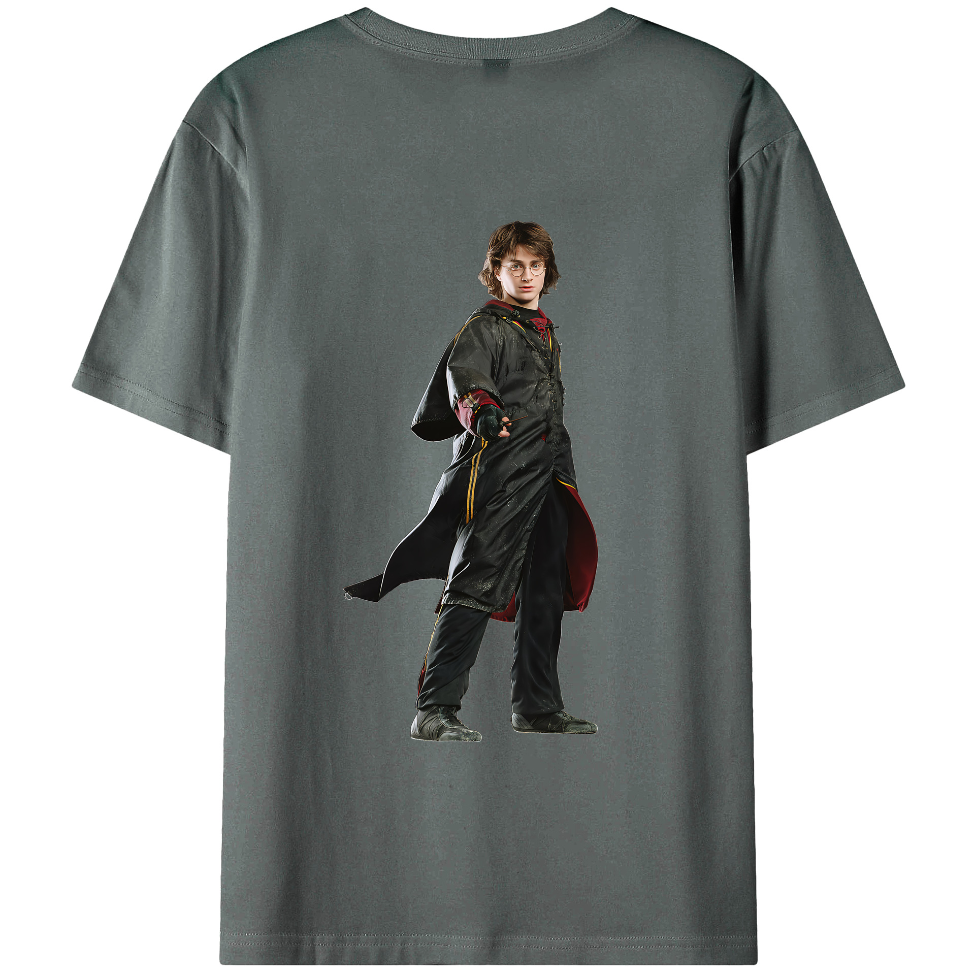 （画像用） Harry Potter ハリー・ポッターシリーズ 綿100％ メンズ半袖Tシャツ（バックプリント） 通気性